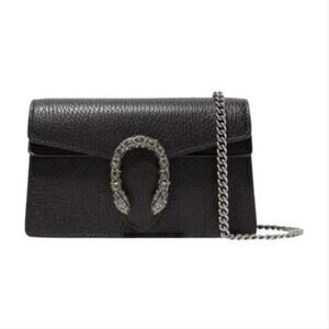 GUCCI Dionysus super mini crystal embellished leather crossbody bag